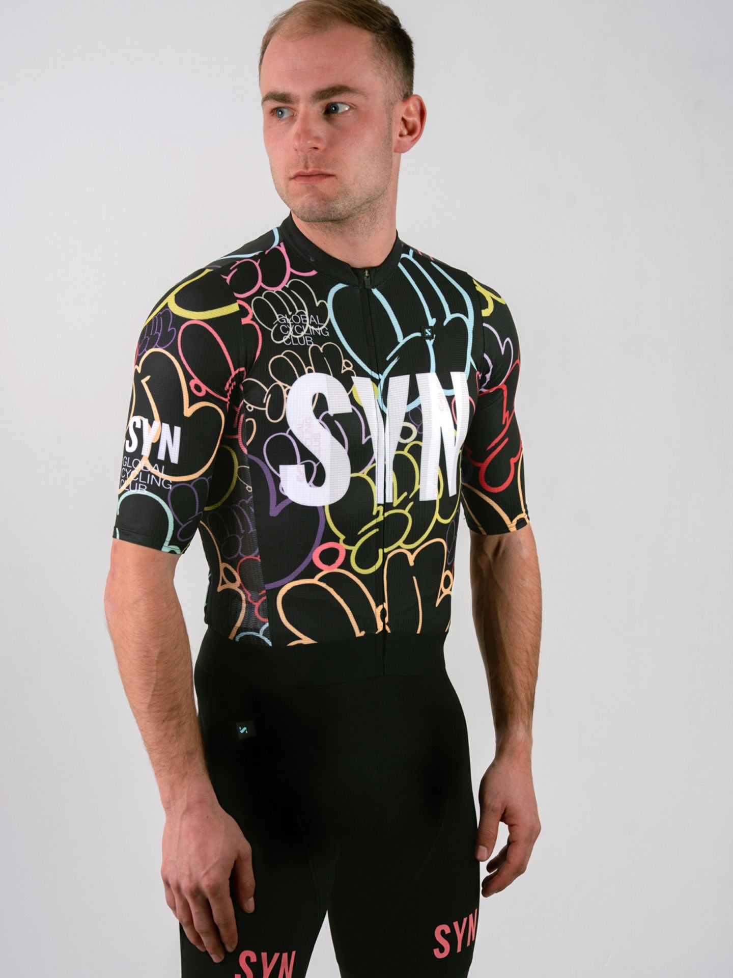 SYN - Men's Pro Design Lab Jersey - Bubble Black - Nuremberg, Germany - Close view