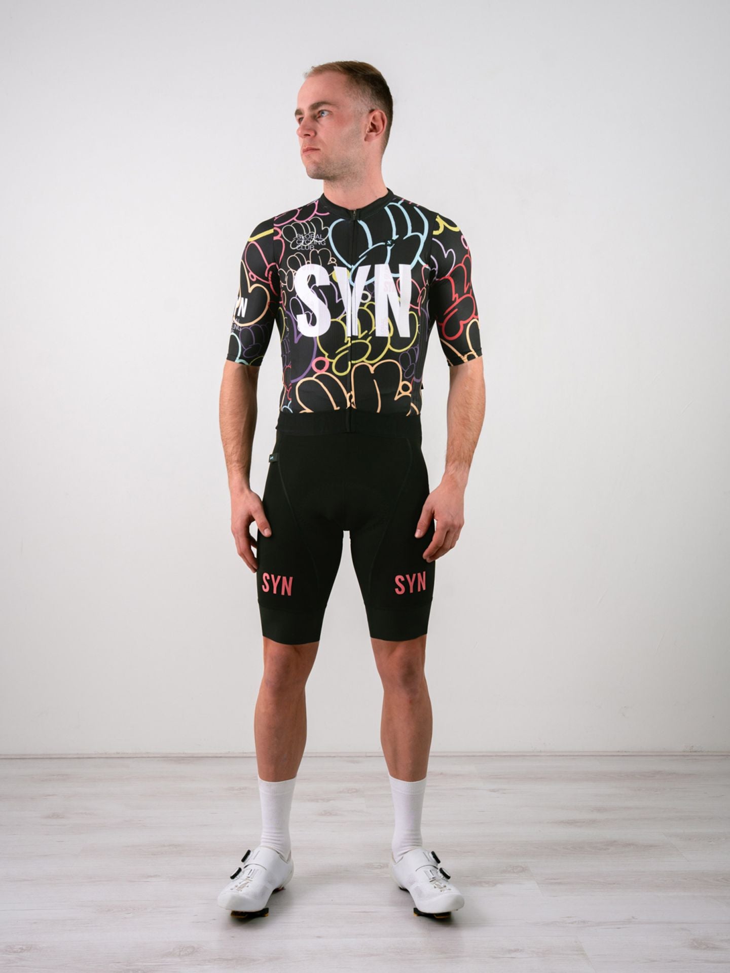 SYN - Men's Pro Design Lab Jersey - Bubble Black - Nuremberg, Germany - Front view on model