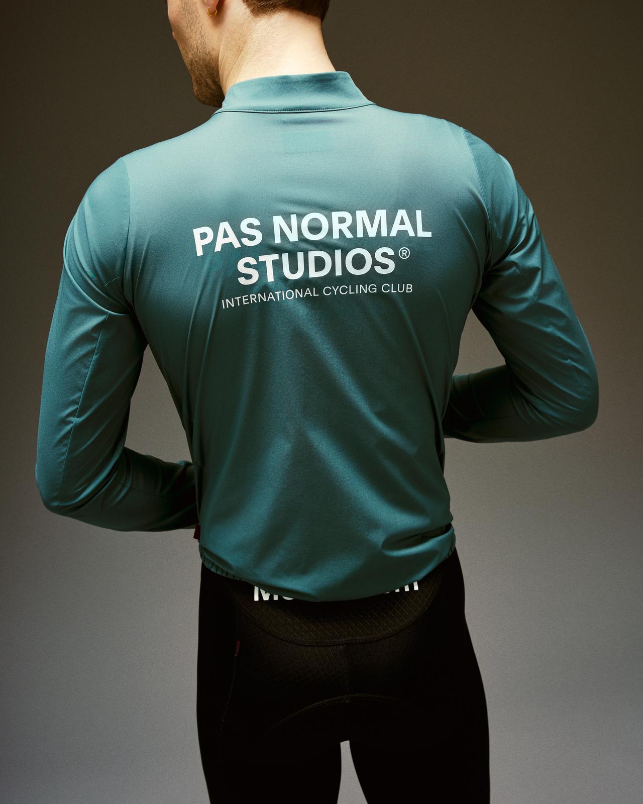 Pas Normal Studios - Men's Mechanism Stow Away Jacket - Grey Teal - Nuremberg Germany - Back detail
