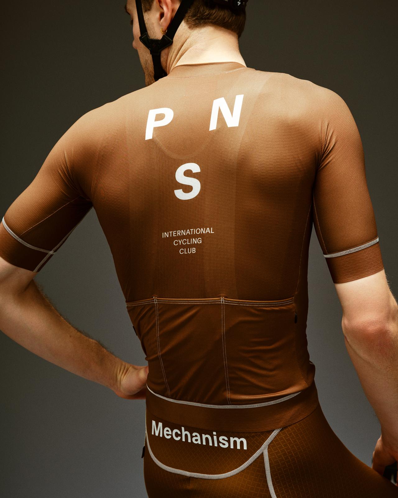 Pas Normal Studios - Men's Mechanism Jersey - Dusty Brown - Nuremberg Germany - On model