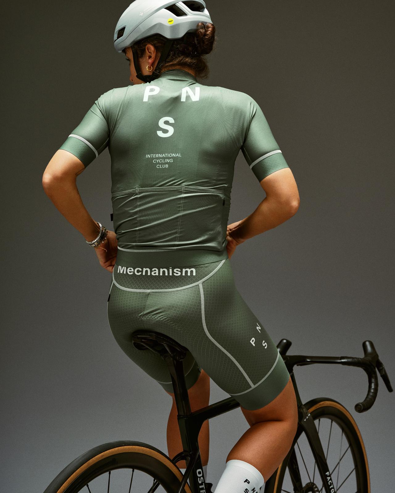 Pas Normal Studios - Women's Mechanism Bibs - Khaki Green - Nuremberg Germany - On model