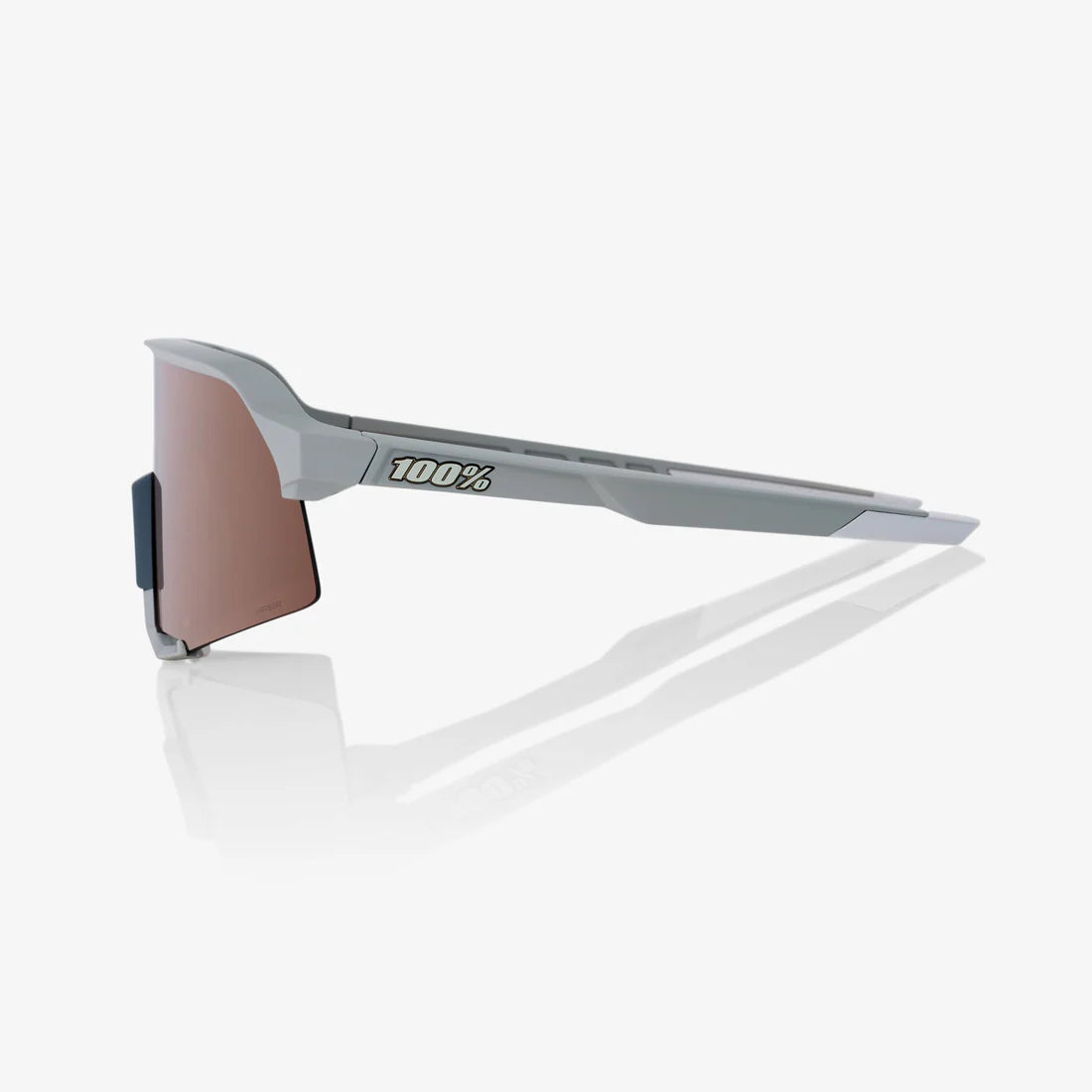100% - Speedcraft - Soft Tact Stone Grey HiPER Crimson Silver Mirror Lense