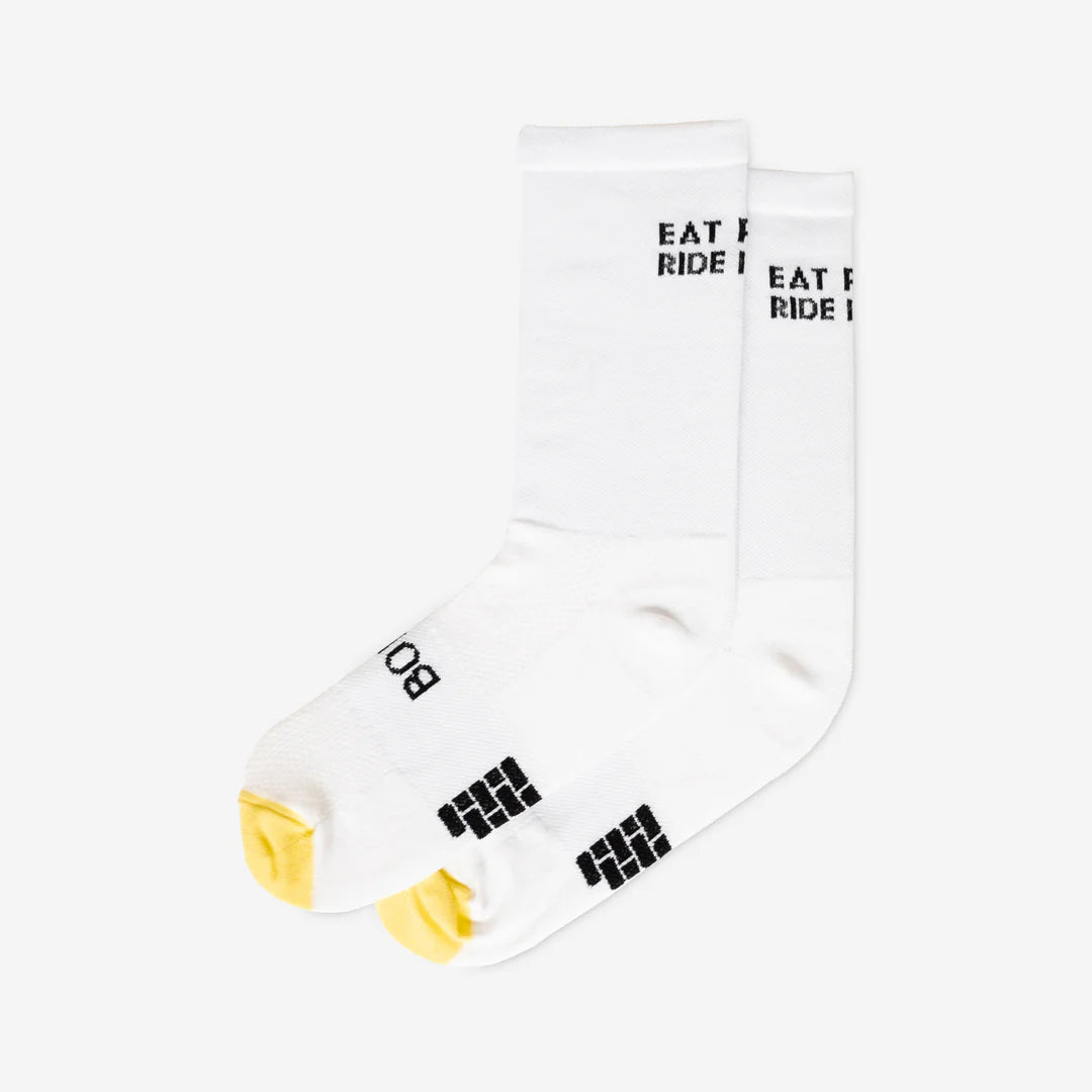BONK - Pasta Socks - White - Nuremberg Germany - Side view