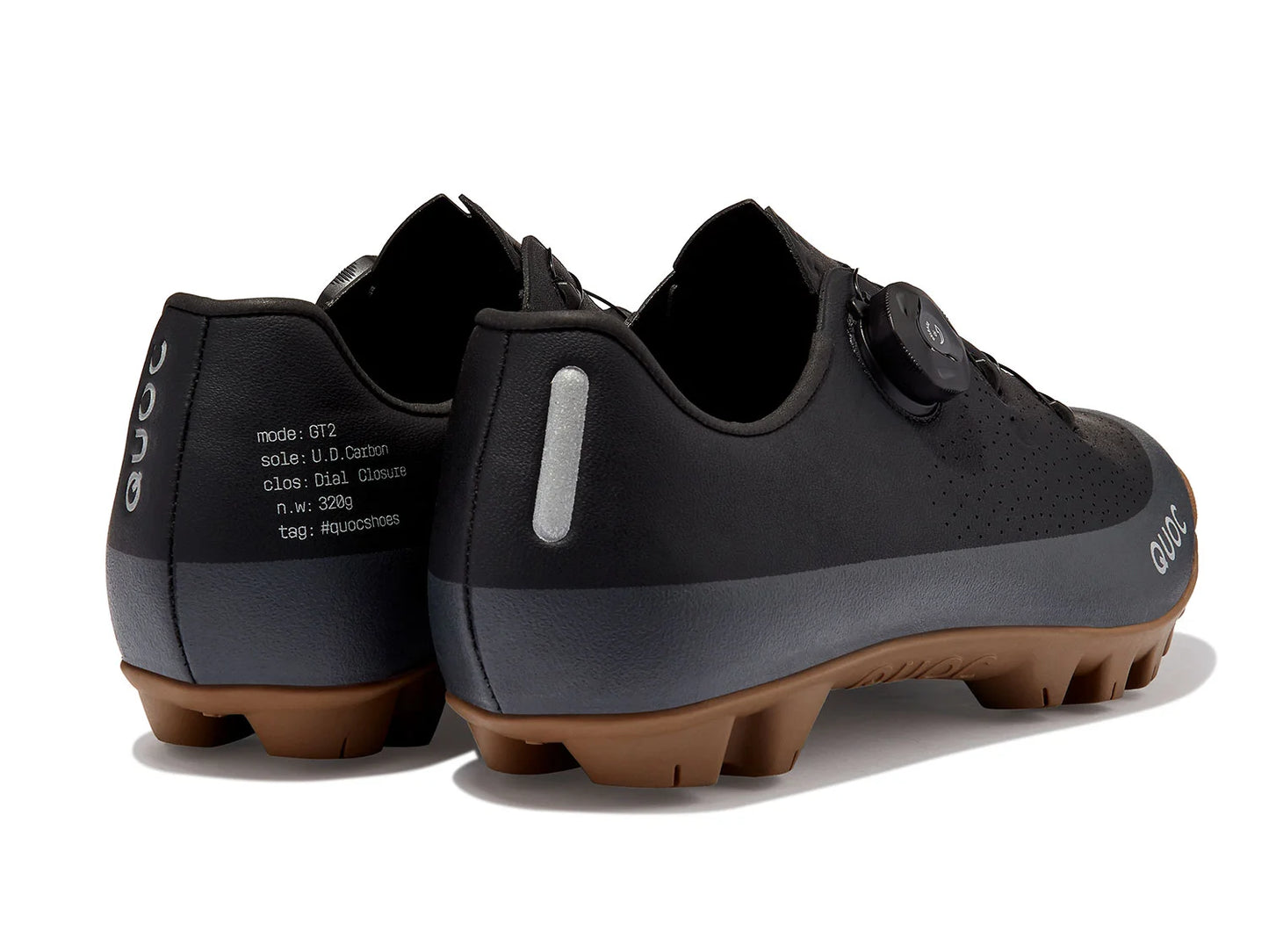 QUOC - Gran Tourer ll Cycling Shoes - Black Gum - Nuremberg, Germany - Back view