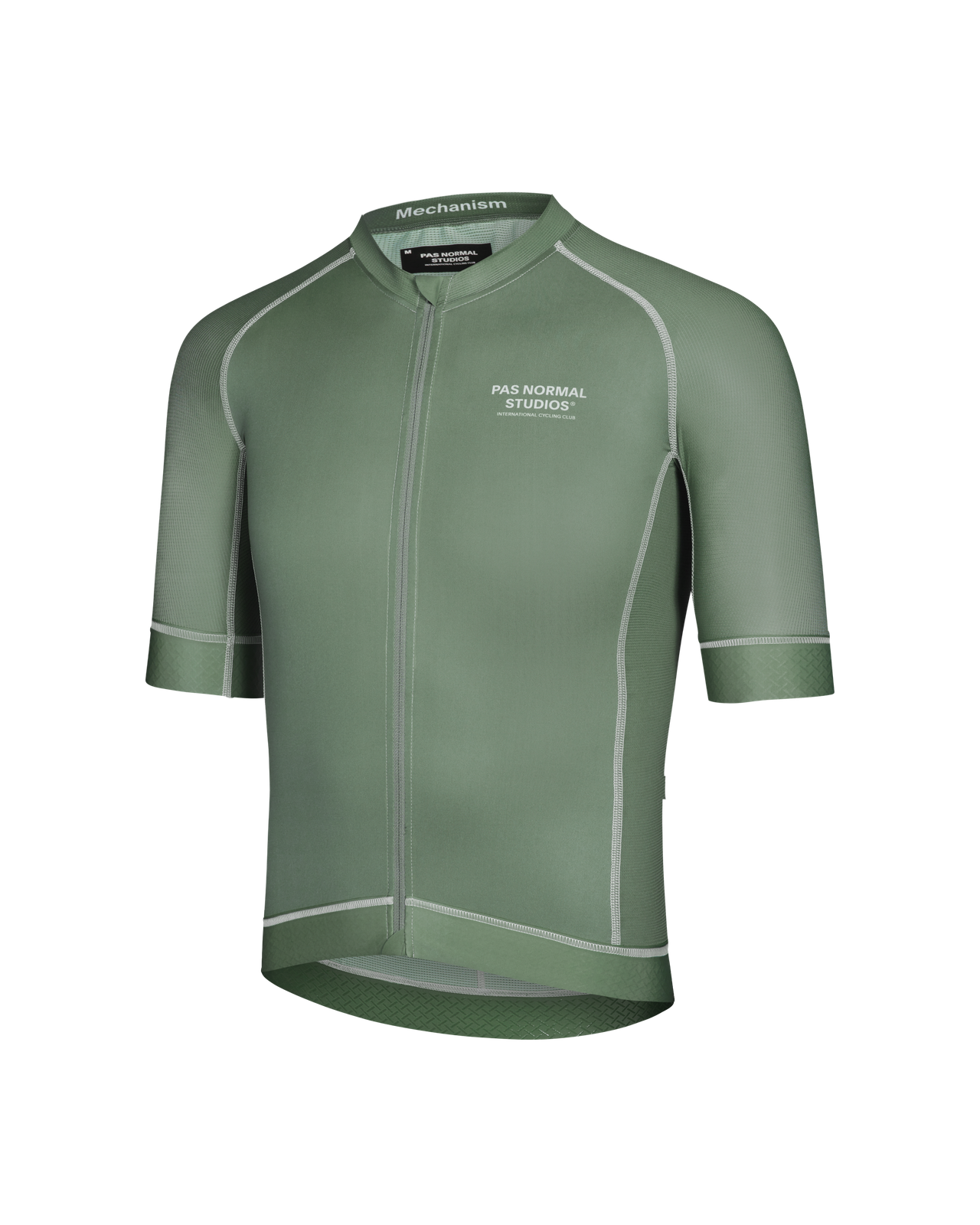 Pas Normal Studios - Men's Mechanism Jersey - Khaki Green - Nuremberg Germany - Side View
