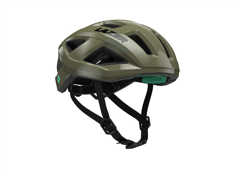 Lazer - Tonic KinetiCore Helmet - Pine Green - Nuremberg, Germany - Front Side diagonal view