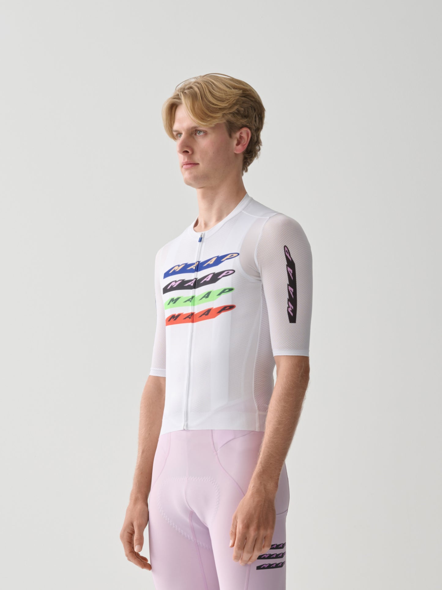 MAAP - Men's Evade X Pro Air Jersey 3.0 - White - Nuremberg, Germany - Side view on model