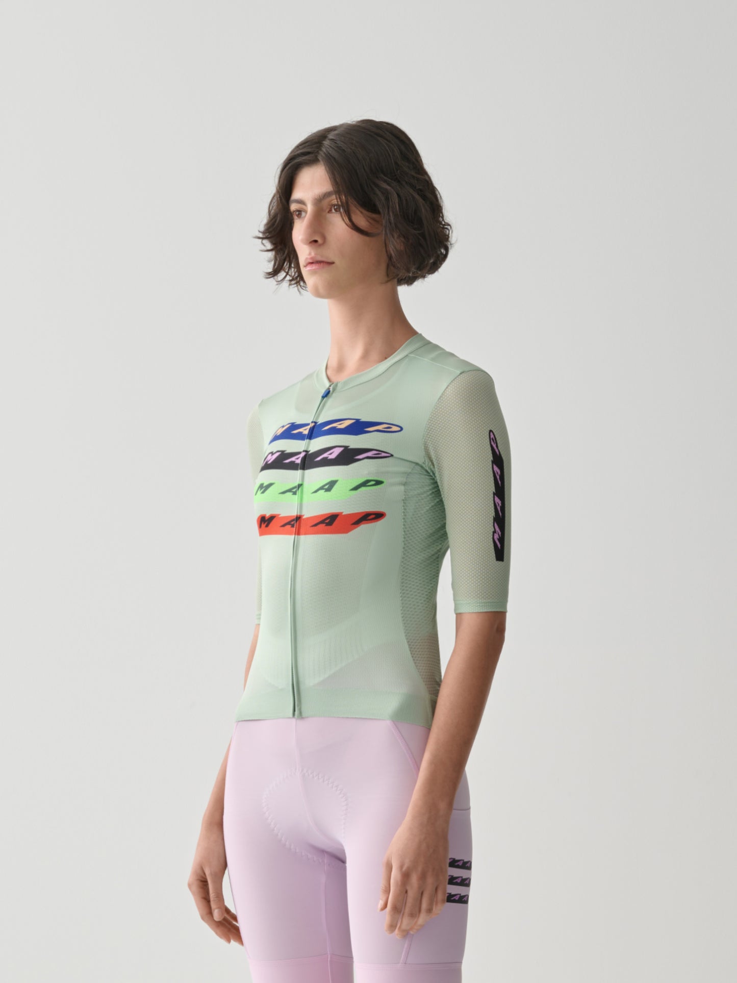 MAAP - Women's Evade X Pro Air Jersey 3.0 - Sage - Nuremberg, Germany - side view on model