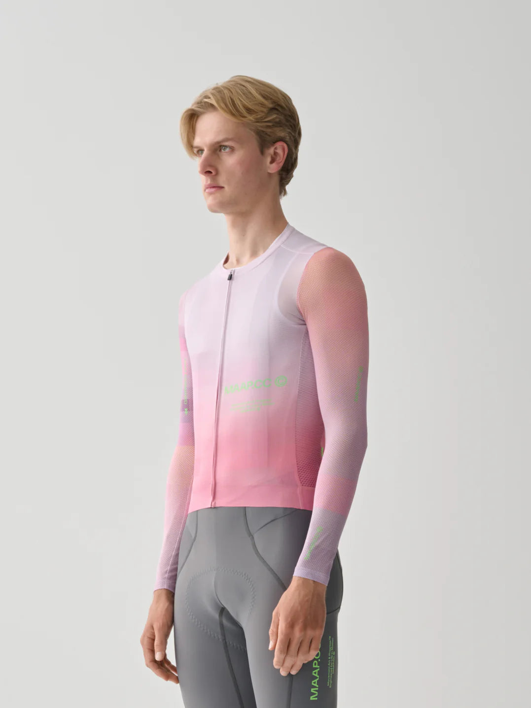 MAAP - Men's Blur Pro Air LS Jersey 3.0 - Rosa - Nuremberg, Germany - Full View on model