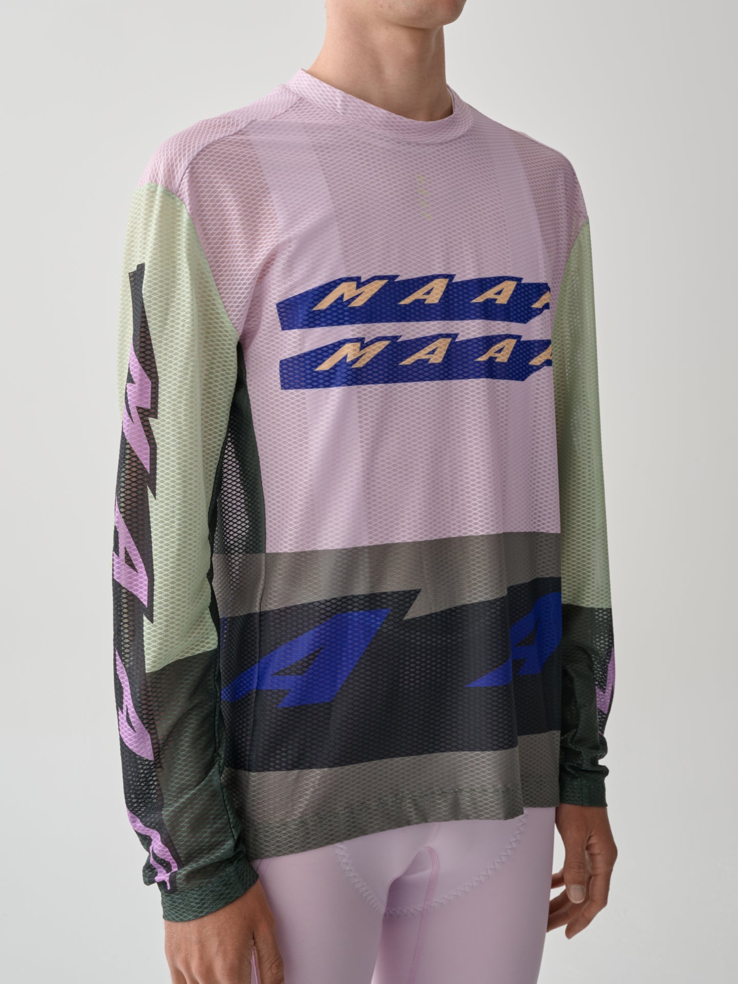 MAAP - Evade X LS Mesh Tee - Blitz - Nuremberg, Germany - Full view on model