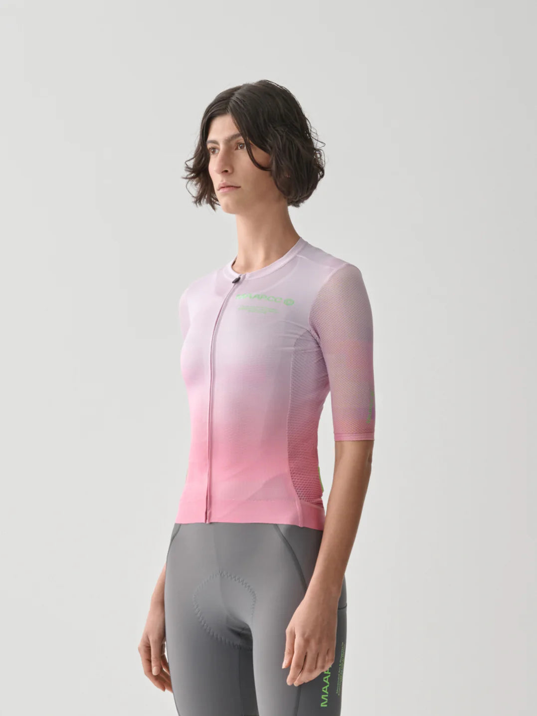 MAAP - Women's Pro Air Jersey 3.0 - Rosa - Nuremberg, Germany - Full view on model