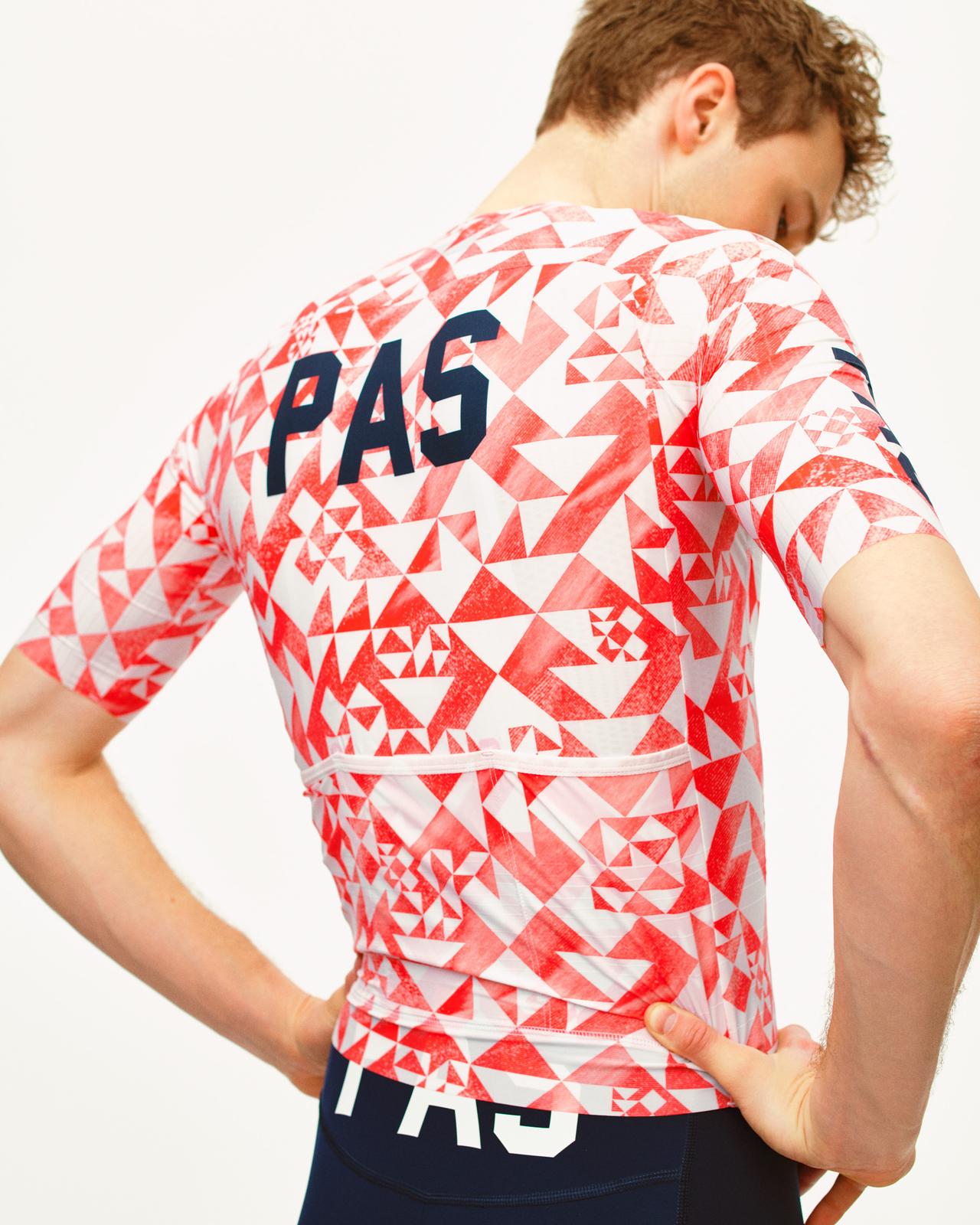 Pas Normal Studios - PAS Men's Mechanism Pro Jersey - PAS Origami - Nuremberg, Germany - Rear view on model