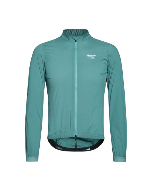 Pas Normal Studios - Men's Mechanism Stow Away Jacket - Grey Teal - Nuremberg Germany - Front view