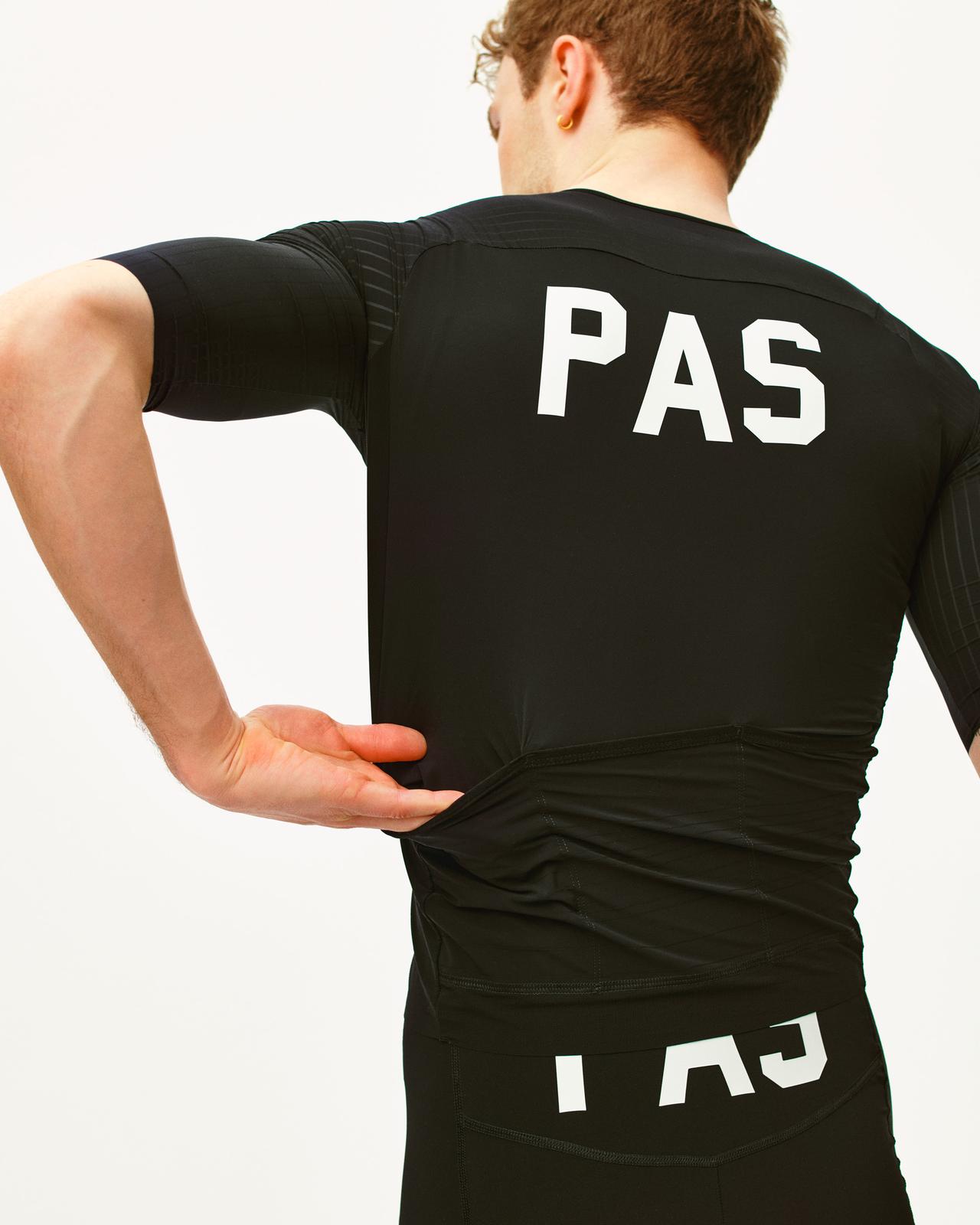 Pas Normal Studios - PAS Men's Mechanism Pro Jersey - Black - Nuremberg, Germany - Back view on model