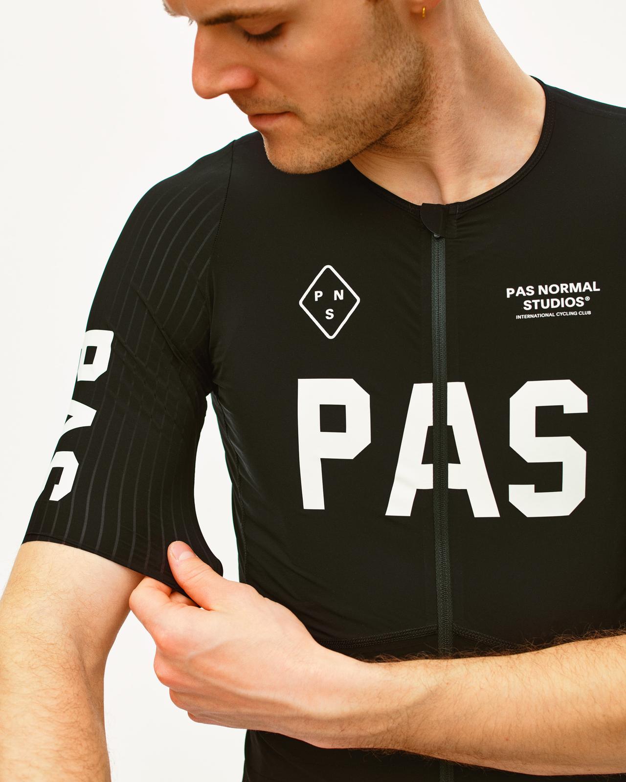 Pas Normal Studios - PAS Men's Mechanism Pro Jersey - Black - Nuremberg, Germany - On model