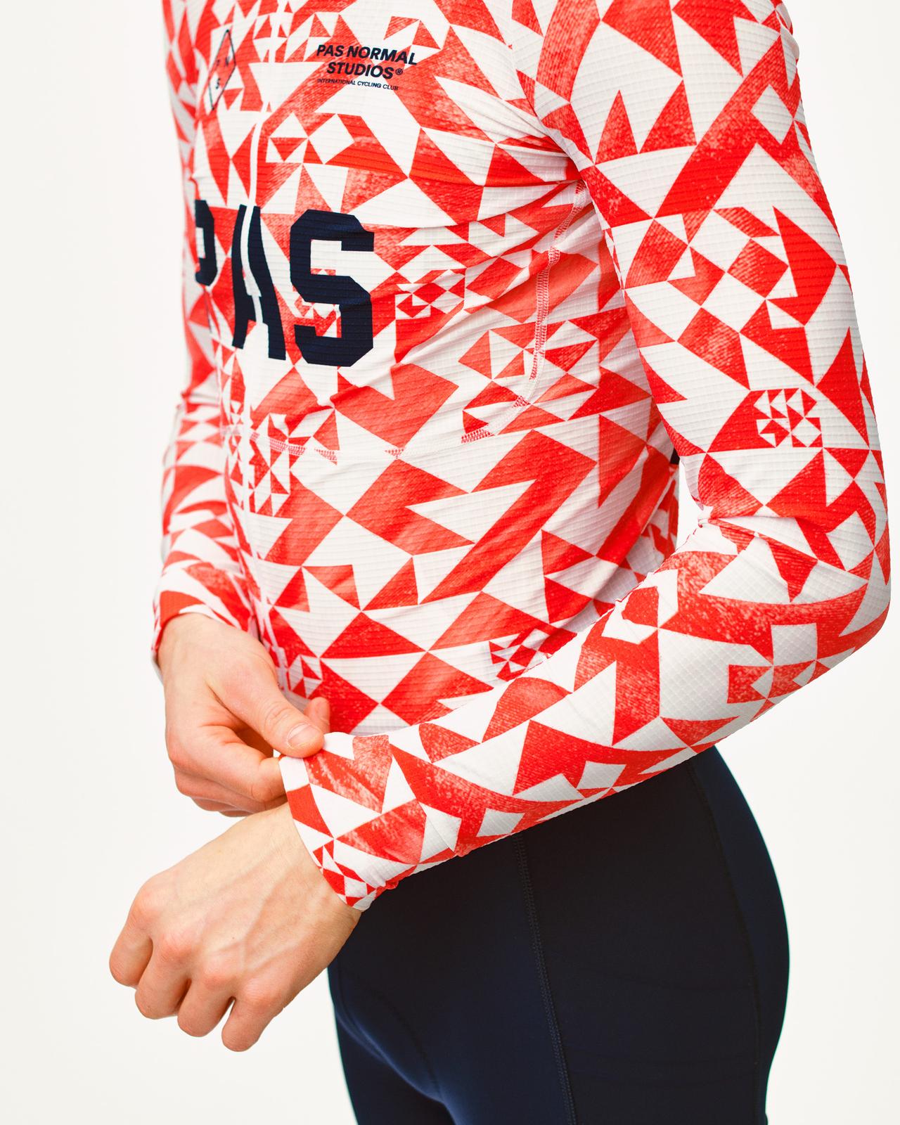 Pas Normal Studios - PAS Men's Mechanism Pro Long Sleeve Jersey - PAS Origami - Nuremberg Germany - On model