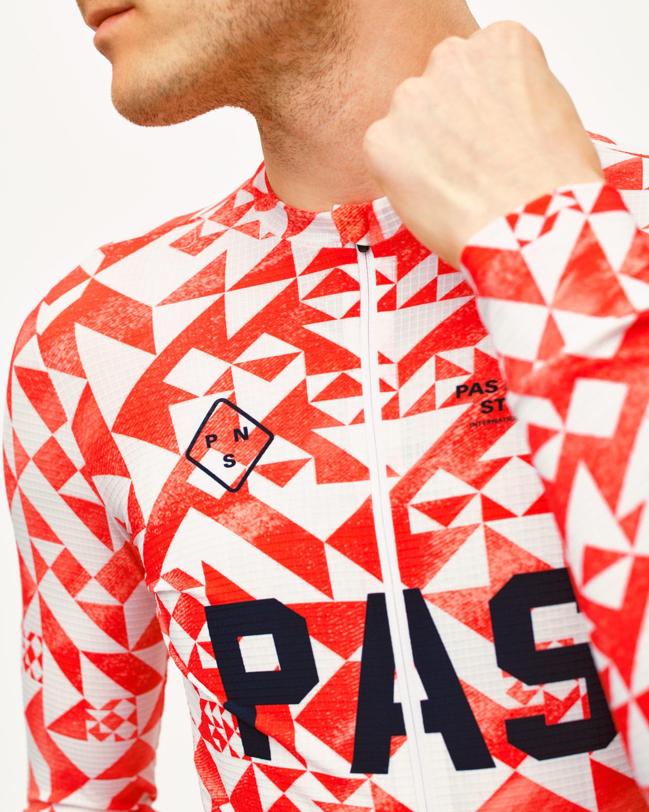 Pas Normal Studios - PAS Men's Mechanism Pro Long Sleeve Jersey - PAS Origami - Nuremberg Germany - Detail View