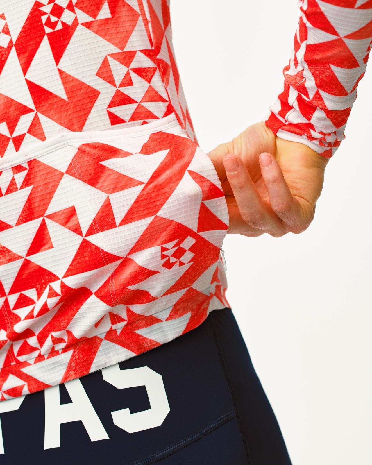 Pas Normal Studios - PAS Men's Mechanism Pro Long Sleeve Jersey - PAS Origami - Nuremberg Germany - Pocket Detail
