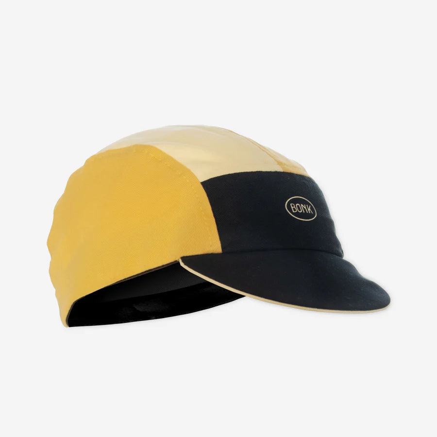 BONK - Pasta Cycling Cap - Black/Yellow - Nuremberg, Germany - Full view 2