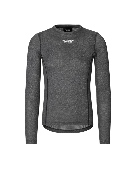 Pas Normal Studios - Mid Long Sleeve Base Layer — Black - Nuremberg Germany - Front View