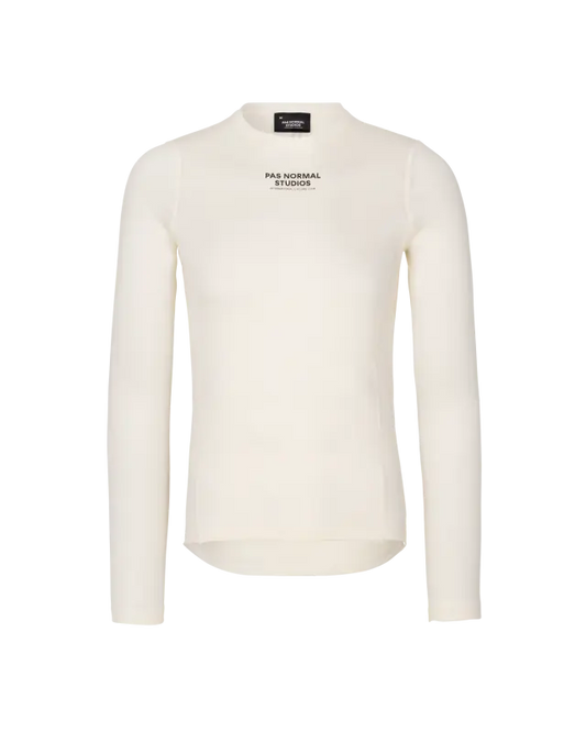 Pas Normal Studios - Mid Long Sleeve Base Layer — Off white - Nuremberg Germany - Front View