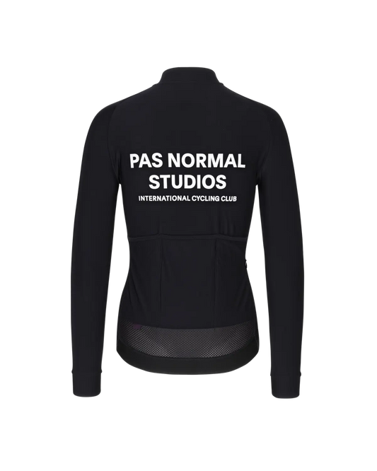 Pas Normal Studios - Women's Mechanism Long Sleeve Jersey - Black- Nuremberg Germany - Rear View