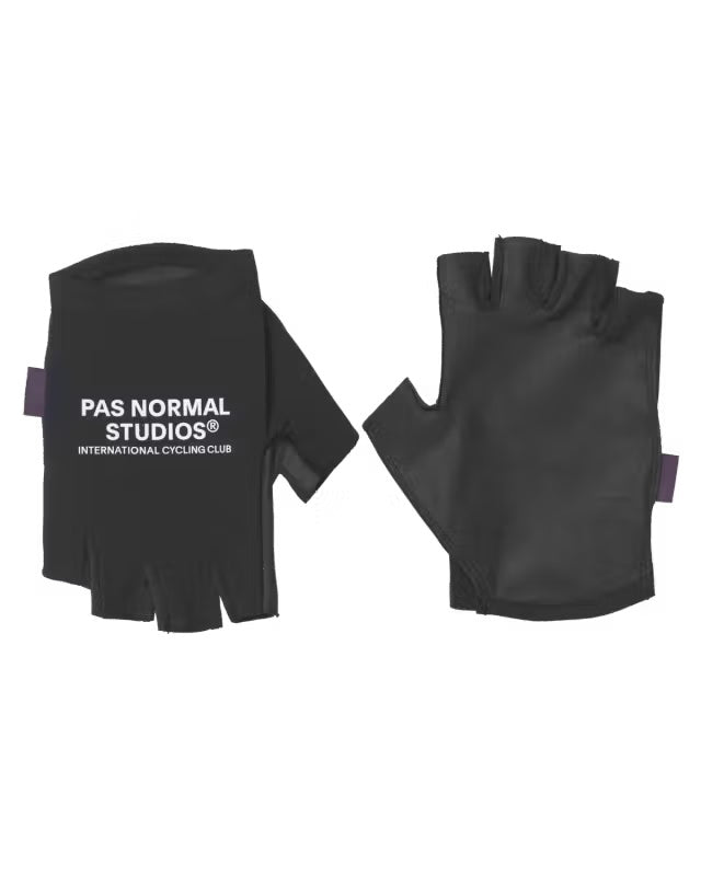 Pas Normal Studios Logo Race Mitt Black - Nuremberg Germany - Full View