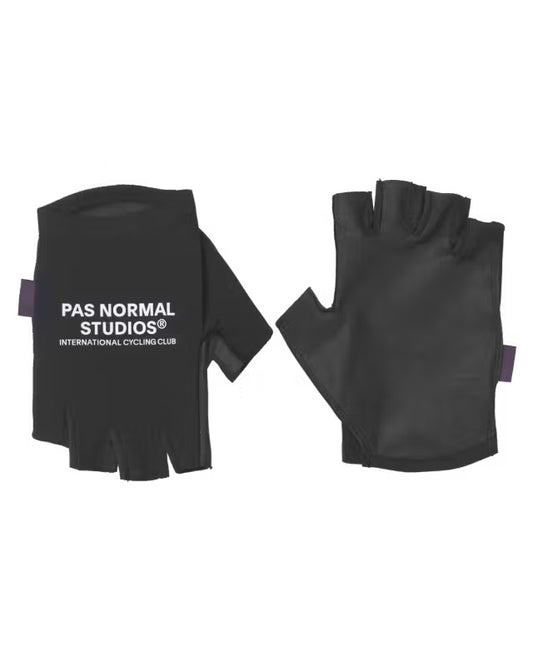 Pas Normal Studios Logo Race Mitt Black - Nuremberg Germany - Full View