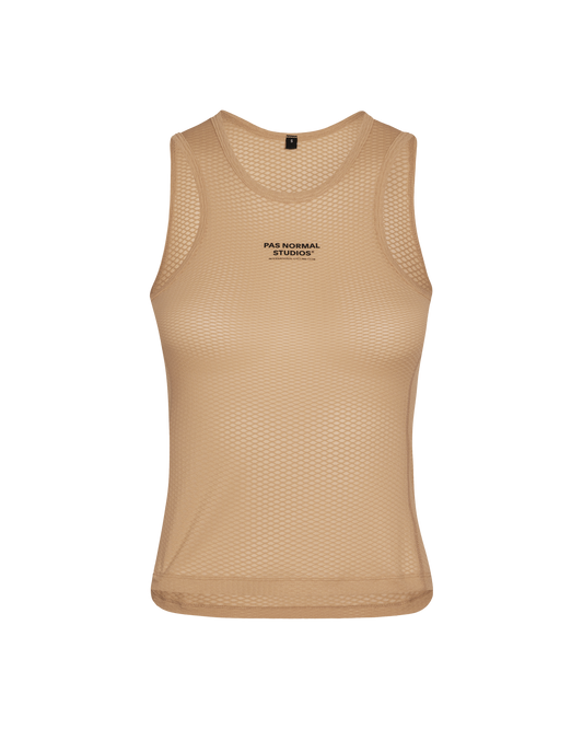 Pas Normal Studios - Women's Sleeveless Baselayer - Camel - Nuremberg Germany - Front view
