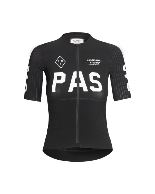Pas Normal Studios - Women's PAS Mechanism Pro Jersey - Black - Nuremberg, Germany - Front View