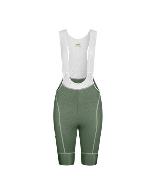 Pas Normal Studios - Women's Mechanism Bibs - Khaki Green - Nuremberg Germany - Front View