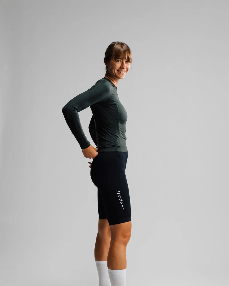ISADORE - Debüt-Langarmtrikot für Damen - Deep Forest