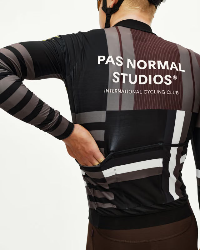 Pas Normal Studios - Men's Mechanism Long Sleeve Jersey - AOP International Dark Olive - Nuremberg, Germany