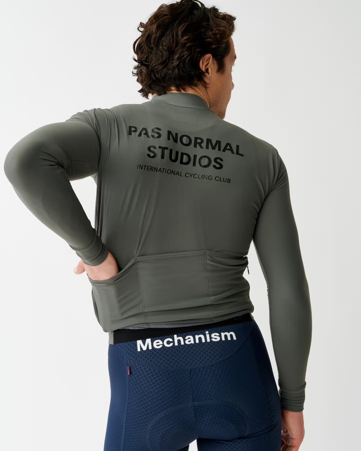 Pas Normal Studios - Men's - Mechanism Long Sleeve Jersey - Dark Grey - Nuremberg Germany - On Model