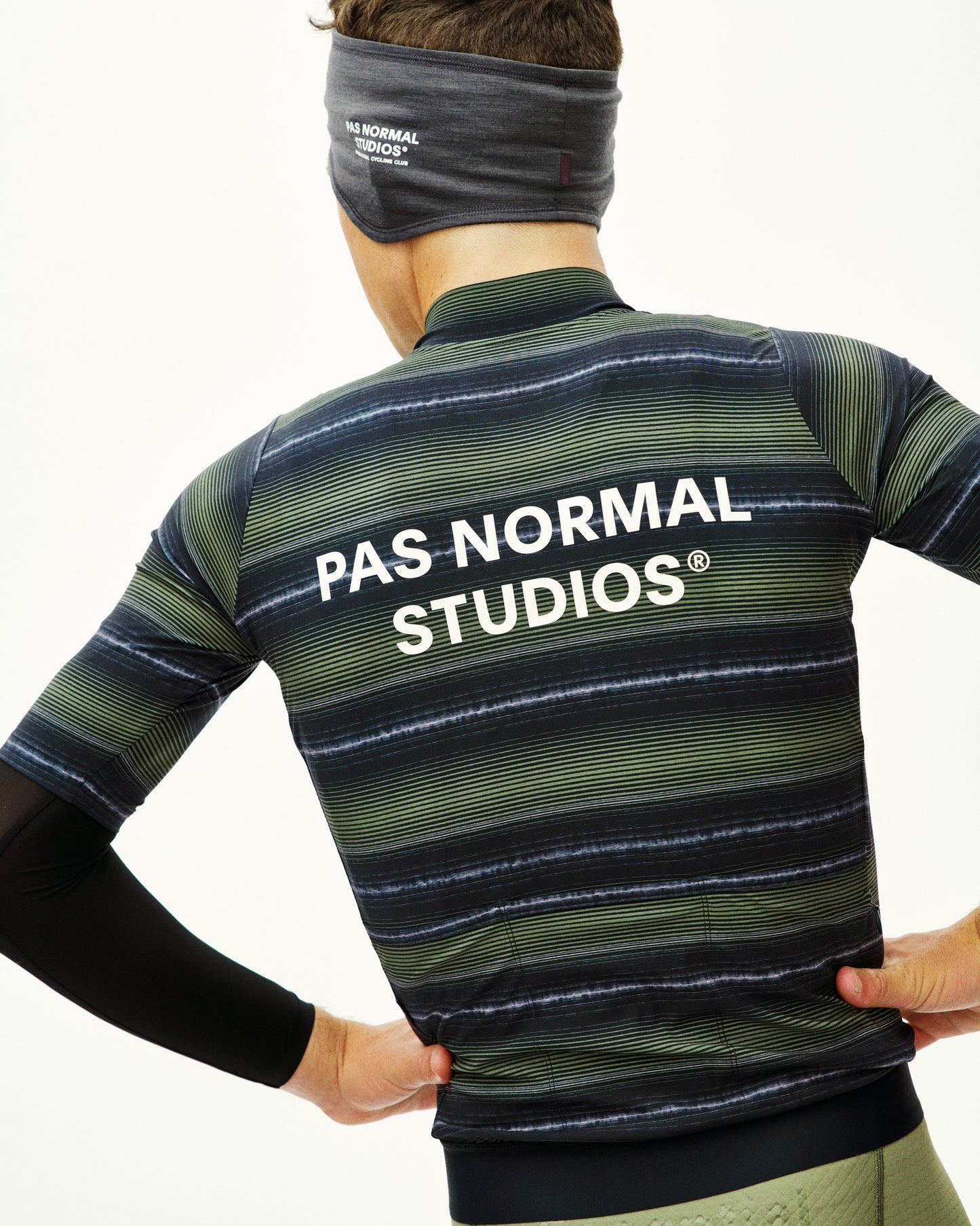 Pas Normal Studios  - Men's Essential Jersey - Light Olive - Stripe Nuremberg, Germany - 4