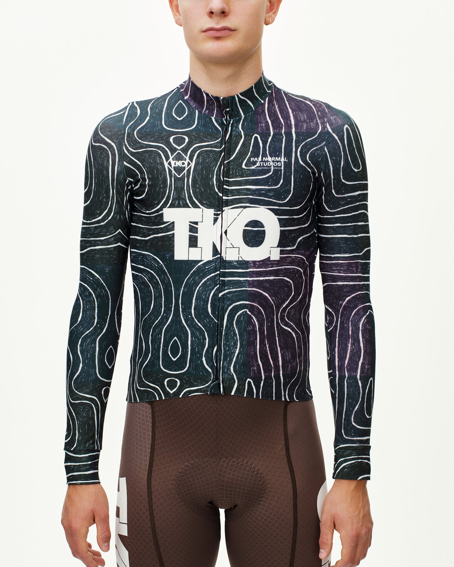 Pas Normal Studios - Men's T.K.O. Mechanism Long Sleeve Jersey - T.K.O. Black Multi - Nuremberg, Germany 