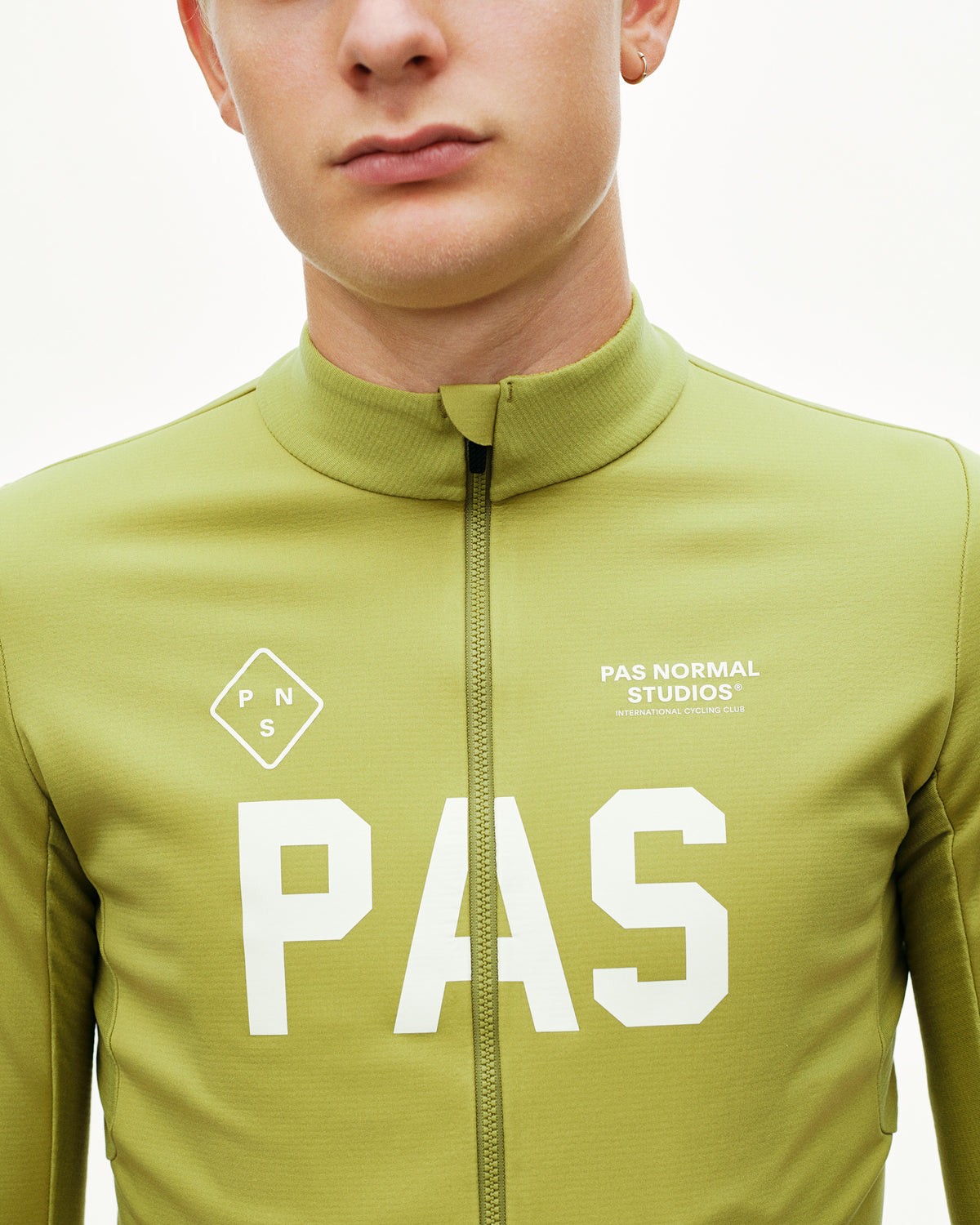 Pas Normal Studios - Men's PAS Mechanism Thermal Long Sleeve Jersey 2.0 - Dark Lime - Nuremberg, Germany