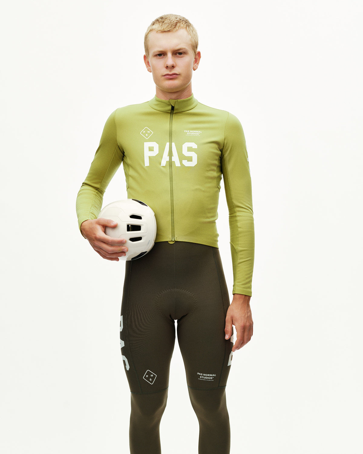 Pas Normal Studios - Men's PAS Mechanism Thermal Long Sleeve Jersey 2.0 - Dark Lime - Nuremberg, Germany
