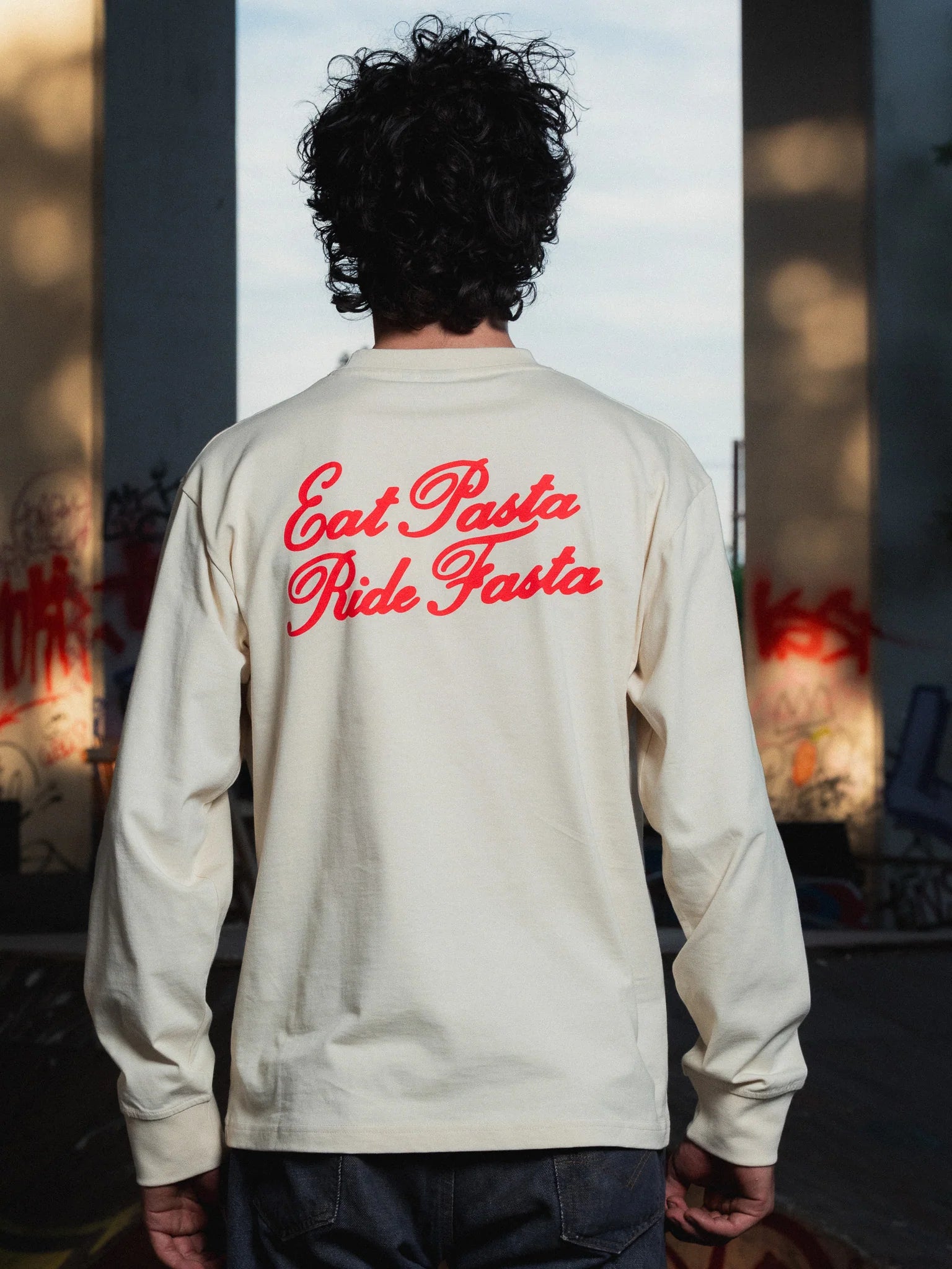 BONK - Script Long Sleeve T-shirt - Bone - Nuremberg, Germany