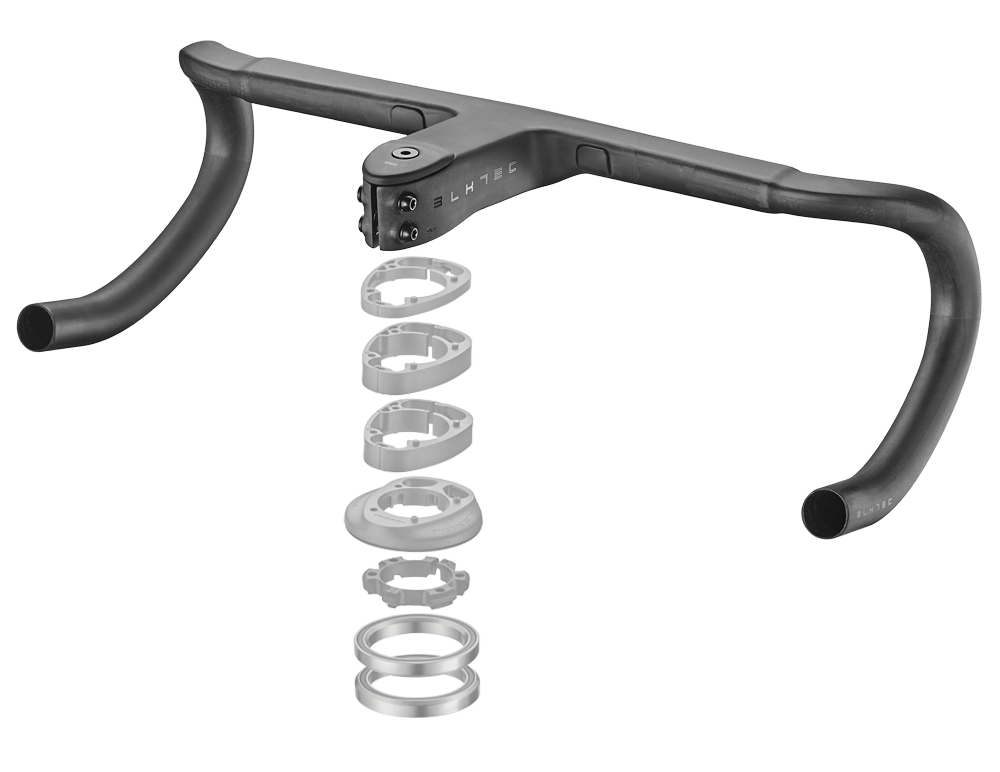 FARA Cycling x BLKTEC R8 Integrated Handlebar - 380 x 90mm - Nuremberg, Germany - with headset spacers