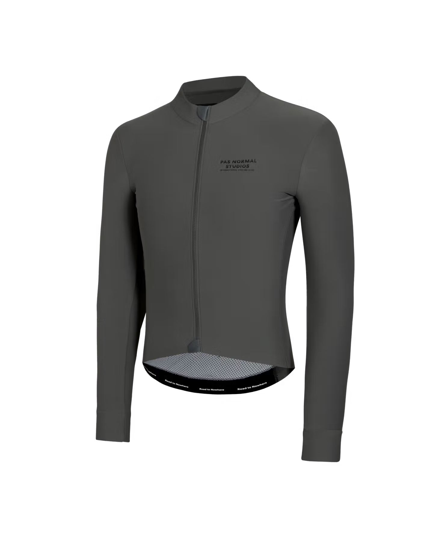 Pas Normal Studios - Men's - Mechanism Long Sleeve Jersey - Dark Grey - Nuremberg Germany - Side View