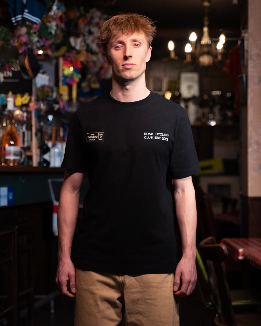 BONK - Fast Guy T-Shirt - Black - Nuremberg, Germany - Front View on model 
