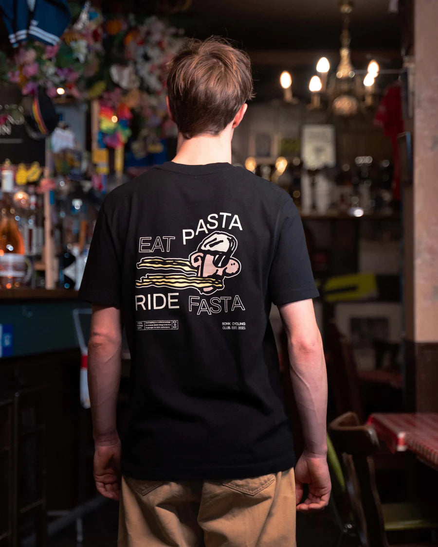 BONK - Fast Guy T-Shirt - Black - Nuremberg, Germany - Rear View on model 