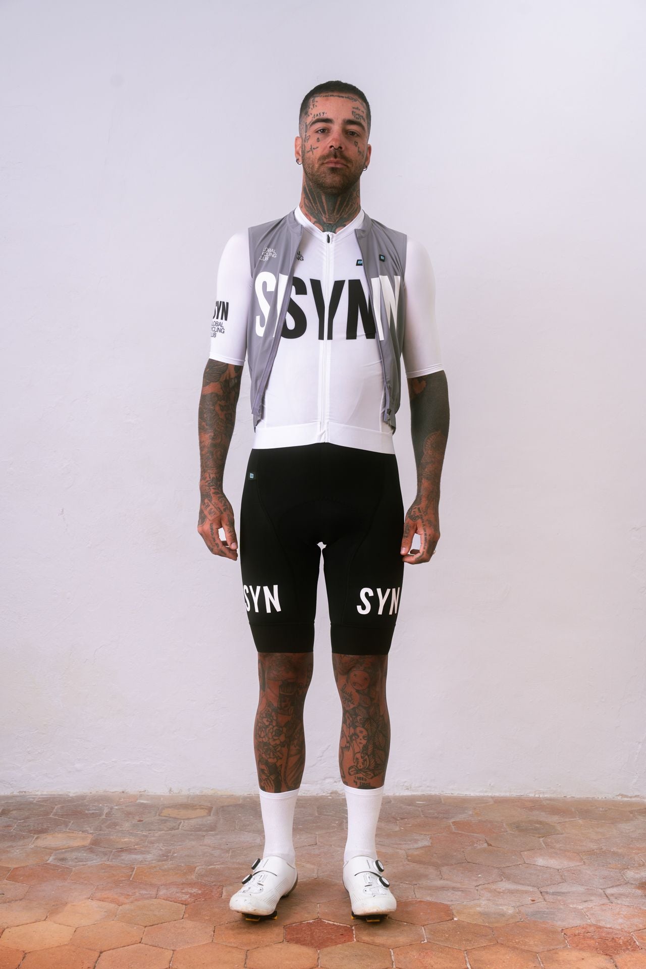 SYN - Men's Training Jersey 2.0 White - Nuremberg Germany - Full View on model