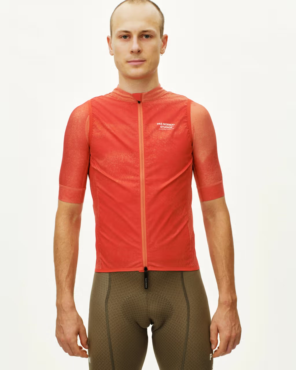 Pas Normal Studios - Mechanismus Stow Away Weste - AOP Hibiskusorange