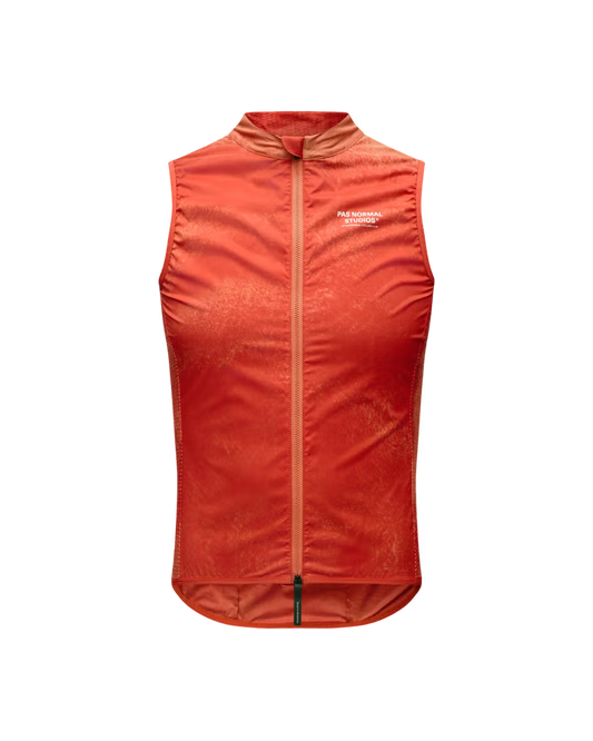 Pas Normal Studios - Mechanism Stow Away Gilet - AOP Hibiscus Orange