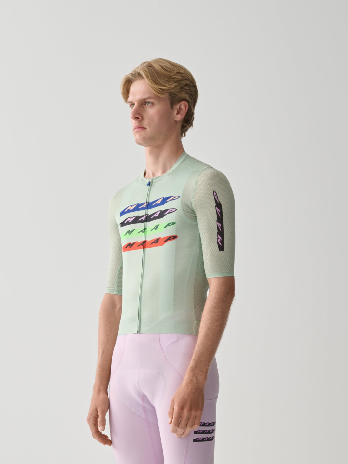 MAAP - Men's Evade X Pro Air Jersey 3.0 - Sage - Nuremberg, Germany - Side view on model