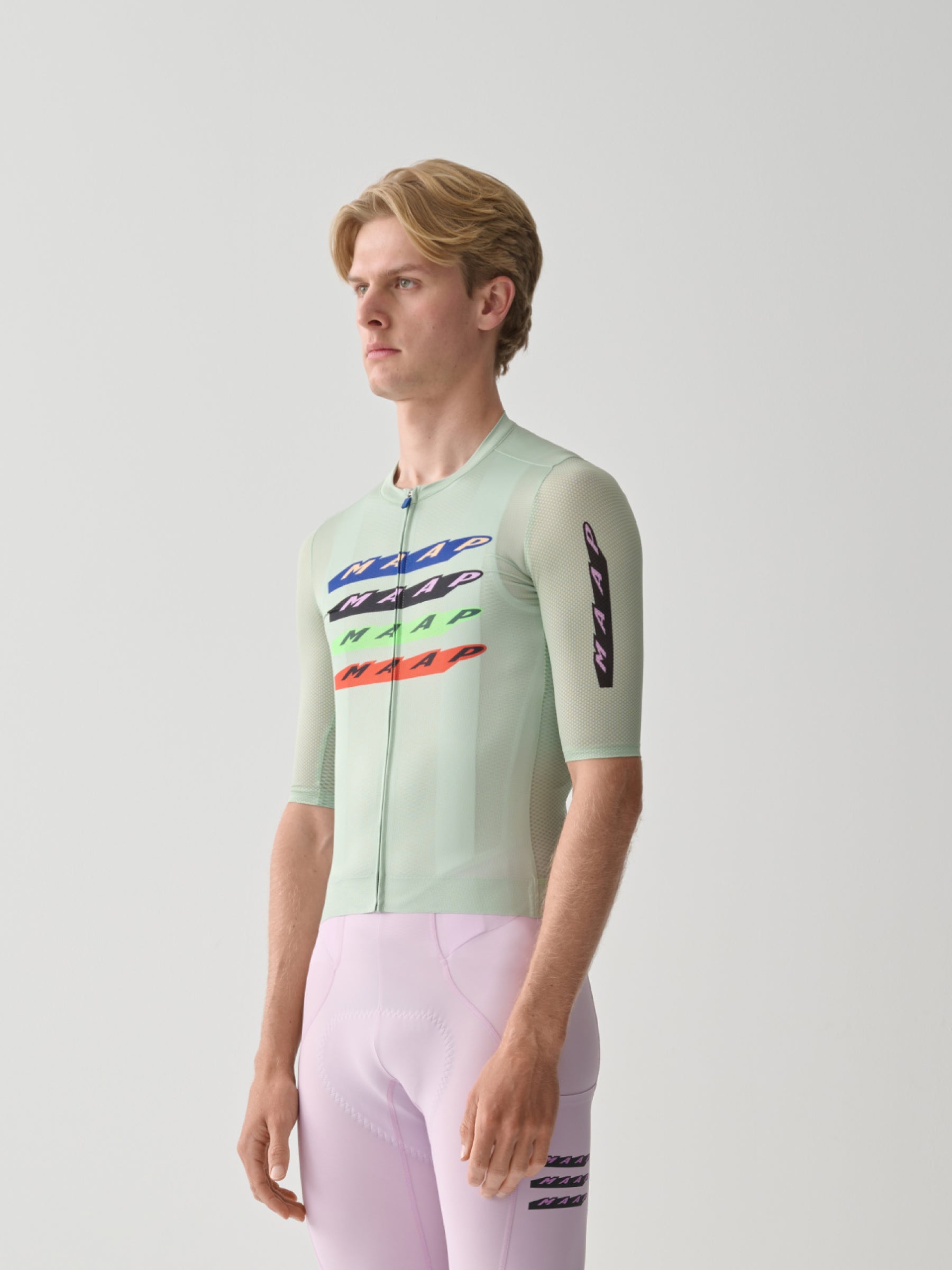 MAAP - Men's Evade X Pro Air Jersey 3.0 - Sage - Nuremberg, Germany - Side view on model
