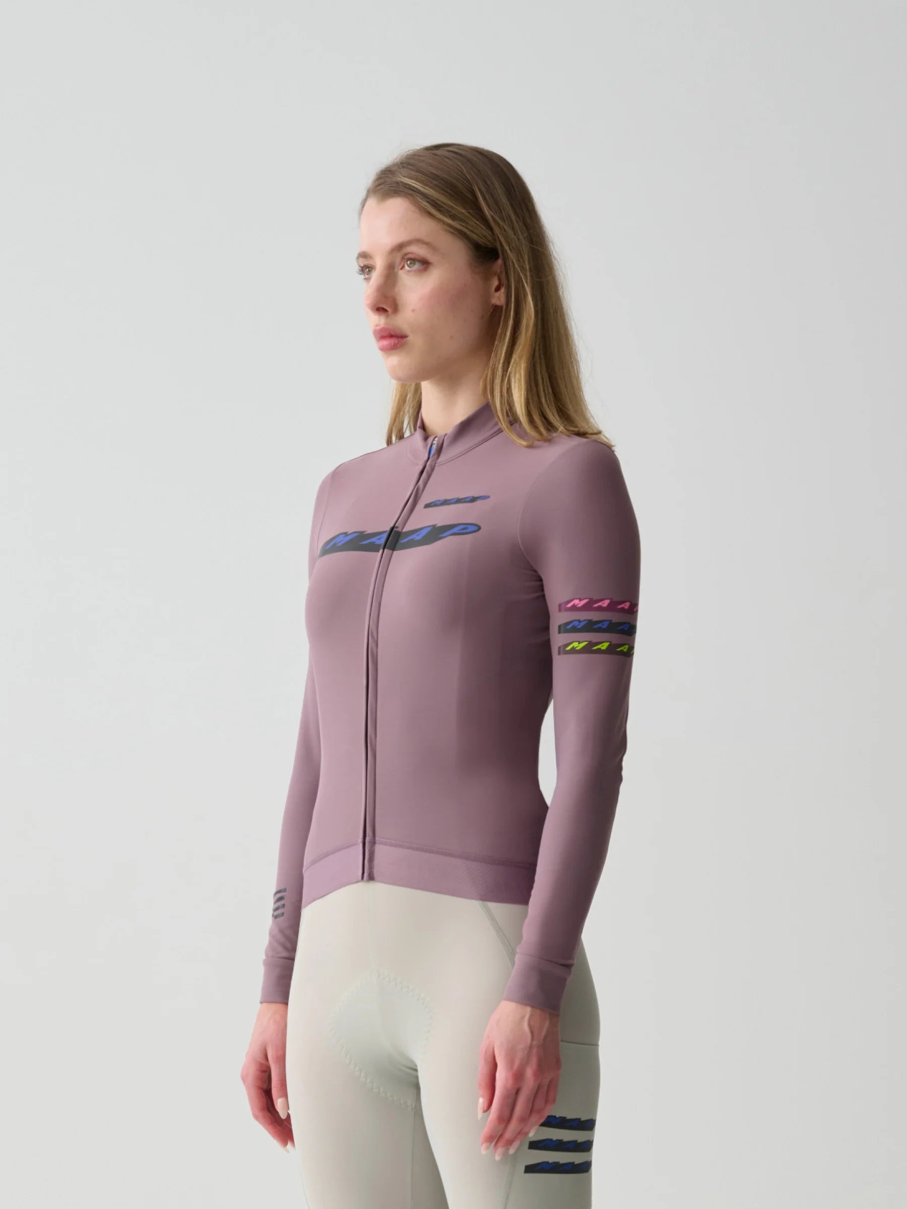 MAAP - Women's Evade X Thermal LS Jersey 2.0 - Raisin - Nuremberg Germany - On model 