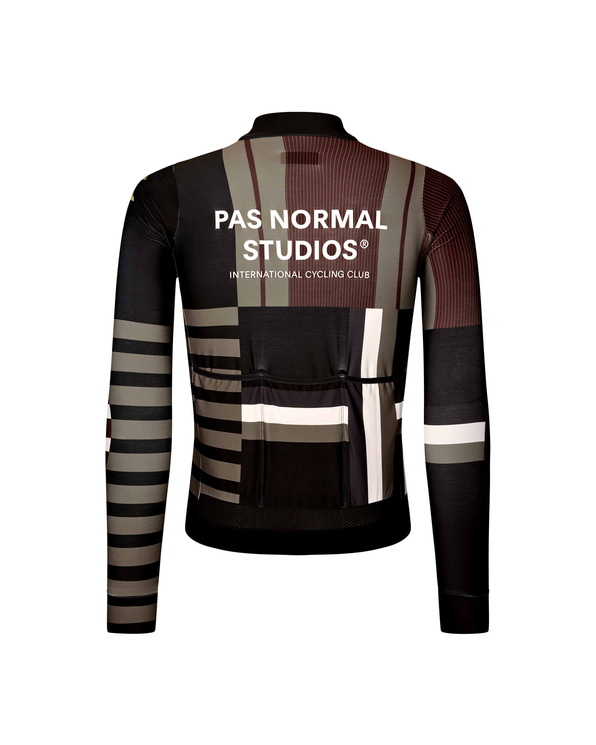 Pas Normal Studios - Men's Mechanism Long Sleeve Jersey - AOP International Dark Olive - Nuremberg, Germany